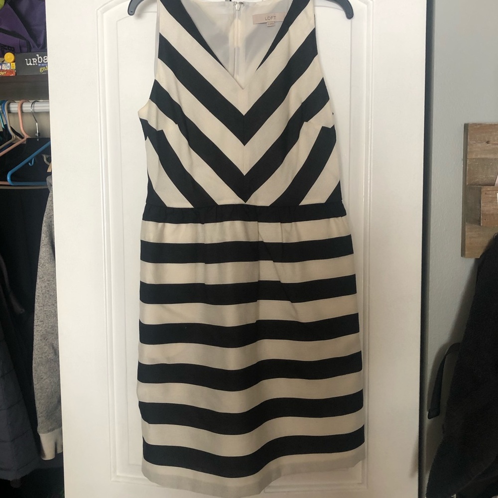Loft Black & White Dress